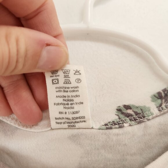 Kate Quinn Floral Long Sleeve Bodysuit Mauve Beige Mittens Baby 12-18M - Picture 6 of 6